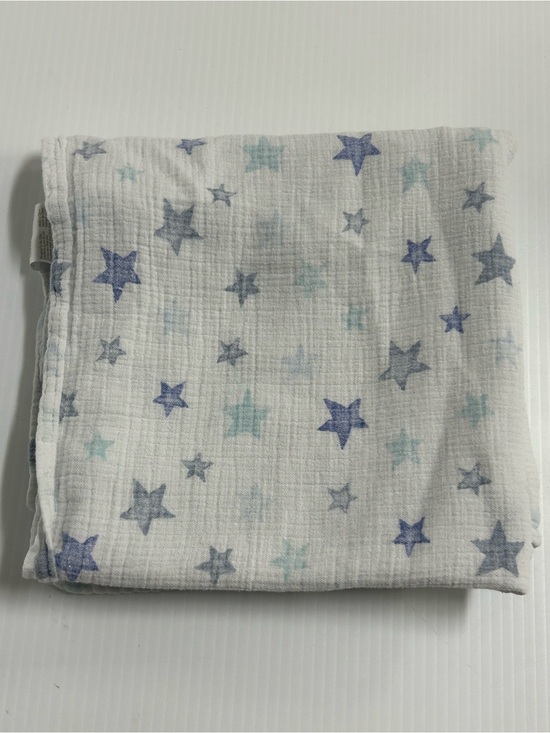 aden + anais Other - Aden & Anais Baby White & Blue Star Cotton Muslin Swaddle Blanket